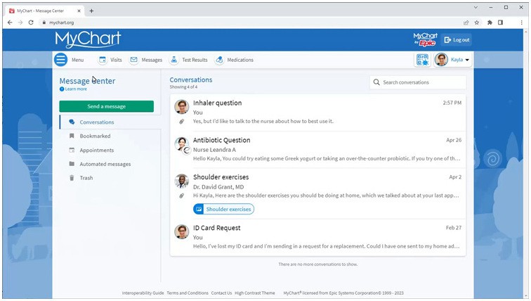 Epic EHR patient chart review screenshot